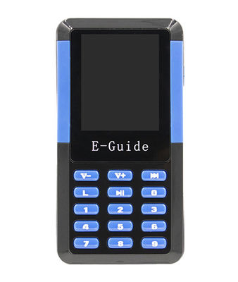 Dispositivo de sistemas de áudio portátil do guia turística do curso azul &amp; preto para a recepção do visitante